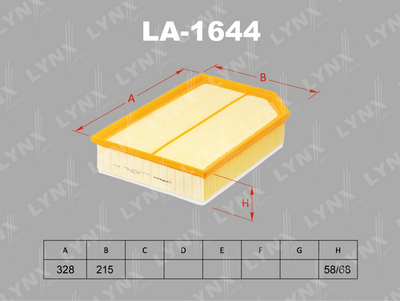 Производитель: LYNX, номер запчасти: LA1644 