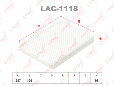 Производитель: LYNX, номер запчасти: LAC1118 