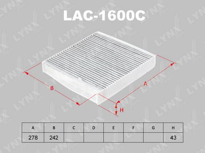Производитель: LYNX, номер запчасти: LAC1600C 