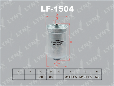 Производитель: LYNX, номер запчасти: LF1504 