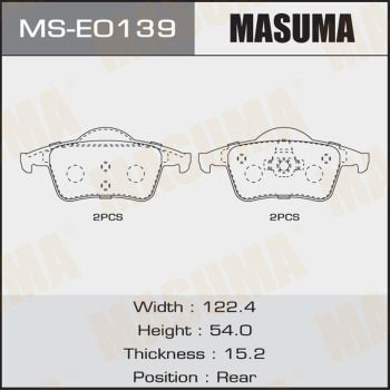 Производитель: MASUMA, номер запчасти: MSE0139 